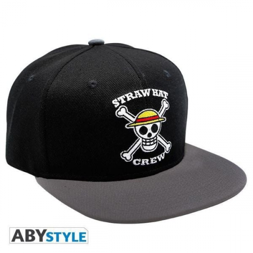 ONE PIECE - Snapback Cap - Black & Grey - Skull