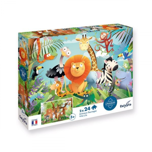 SentoSphere - Calypto - Puzzle - Tiere, 2x24 Teile