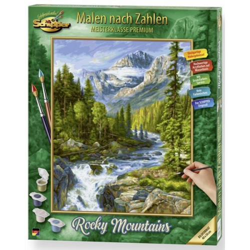 Schipper 609130883 - Malen nach Zahlen, Rocky Mountains, 40x50cm