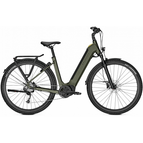 Kalkhoff ENTICE 5.B SEASON (625 Wh), 9 Gang Kettenschaltung, Damenfahrrad, Wave, Modell 2023, 29 Zoll 58 cm urbangreen matt