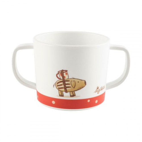 Sigikid 52915 - Kinder Tasse Mister OLui Biberbär, rPET