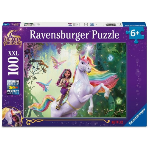 Ravensburger Kinderpuzzle - 12004164 Unicorn Academy - Puzzle für Kinder ab 6 Jahren, mit 100 Teilen im XXL-Format