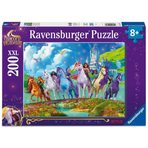 Ravensburger Kinderpuzzle - 12004165 Unicorn Academy - Puzzle für Kinder ab 8 Jahren, mit 200 Teilen im XXL-Format