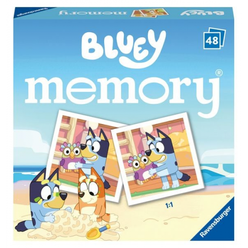 Ravensburger 20934 - mini memory® Bluey, Spieleklassiker für alle Fans der TV-Serie, Merkspiel für 2 - 6 Spieler ab 3 Jahren