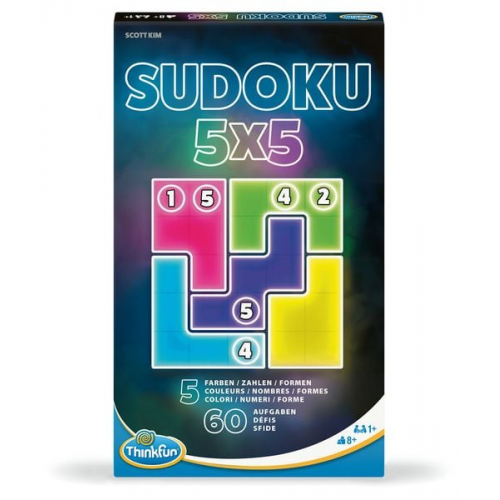 ThinkFun - 76634 - Sudoku 5x5 - Das magnetische Reise-Knobelspiel. Perfekt für die Reise und als Geschenk!