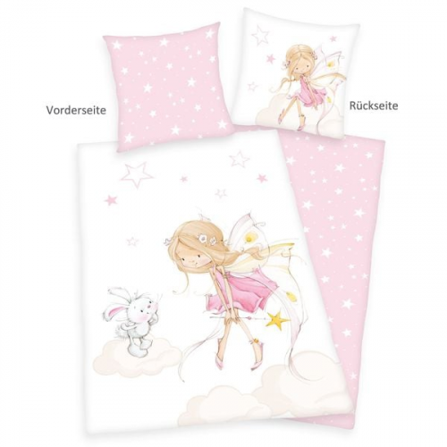 Young Collection 4451235050 - Little Fairy Bettwäsche, 80x80 cm + 135x200 cm, 100% Baumwolle