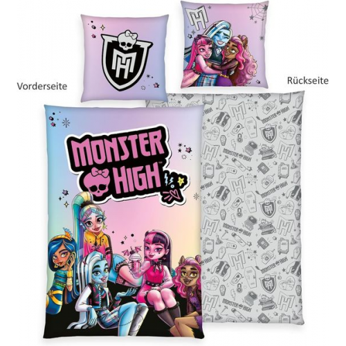 Herding 4427202050 - Bettwäsche Monster High, Baumwolle/Renforcé, 80x80/135x200 cm