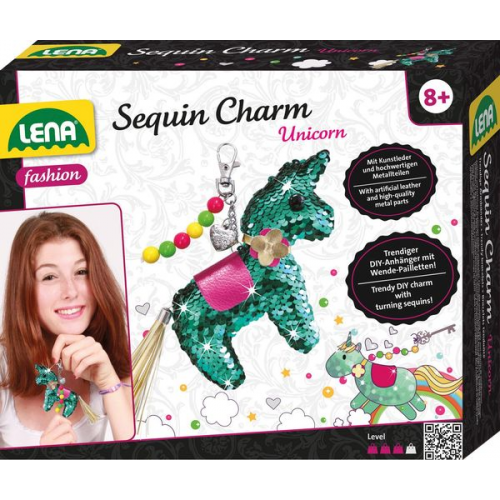 Lena - Sequin Charm Einhorn