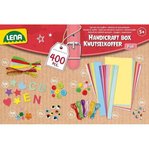 Lena - Bastelkoffer, pink, Faltschachtel