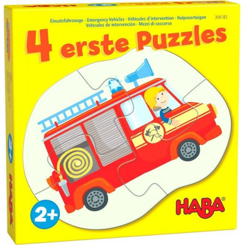 HABA - 4 erste Puzzles - Einsatzfahrzeuge