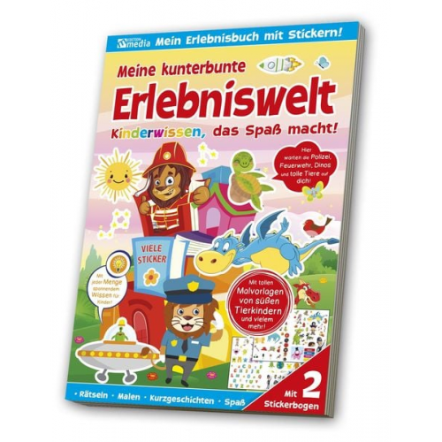 Sticker-Übungsbuch - Feuerwehr, Polizei, Dinos