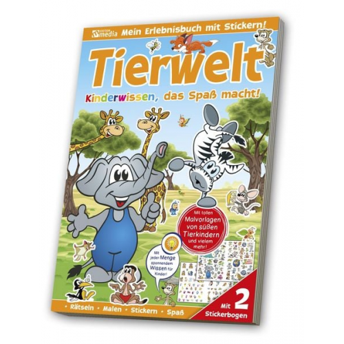 Sticker-Übungsbuch - Tierwelt Lernspaß