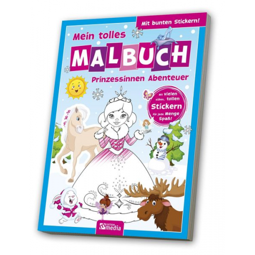 Malbuch mit Stickern: Prinzessinnen - Winter