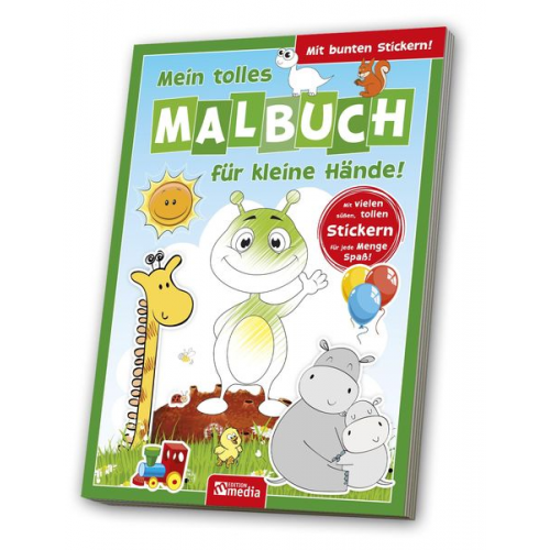 Malbuch mit Stickern: Nilpferd