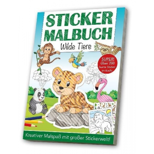 Stickermalbuch Wilde Tiere