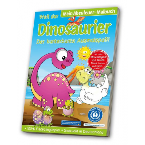 Malbuch Blauer Engel: Dinosaurier