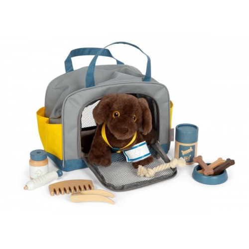 Small Foot 12600 - Hund mit Tasche und Pflege-Set