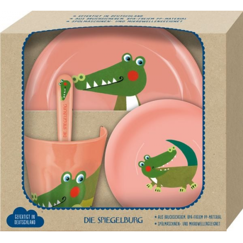 Geschirr Geschenkset Krokodil - Freche Rasselbande