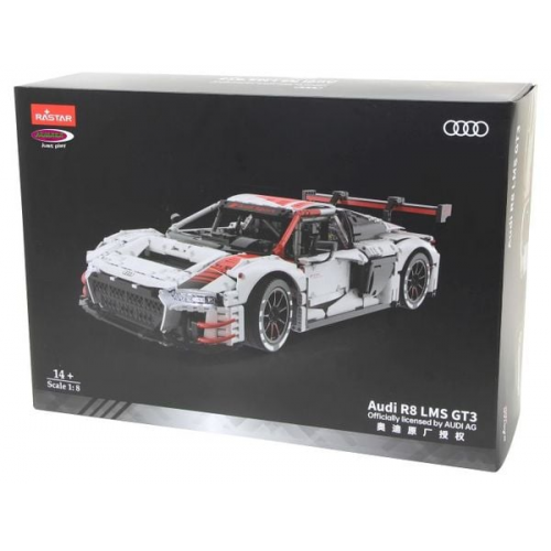 RASTAR Audi R8 LMS GT3 1:8 weiß, 3314 Teile