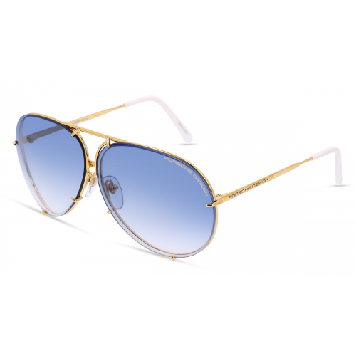 Porsche Design 8478 Herren-Sonnenbrille Vollrand Pilot Metall-Gestell, gold