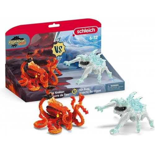 Schleich 70826 - Eldrador Creatures, Eiskäfer vs. Feuerkrake, Spielset