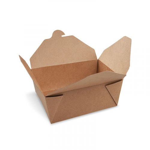 BIONATURE Food Boxen To GO 'M' 1300ml kraft PE 150x120x65mm fettdicht, 50 Stk.