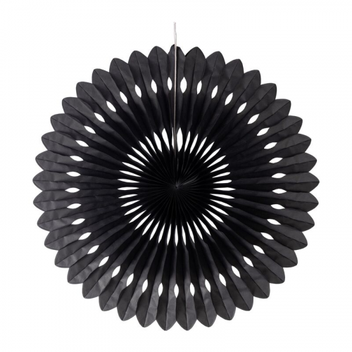 Rosette aus Papier schwer entflammbar schwarz O40cm, 1 Stk.