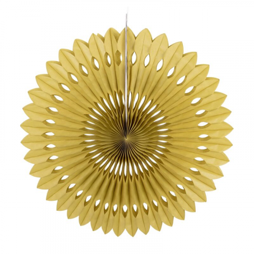 Rosette aus Papier schwer entflammbar gold O40cm, 1 Stk.