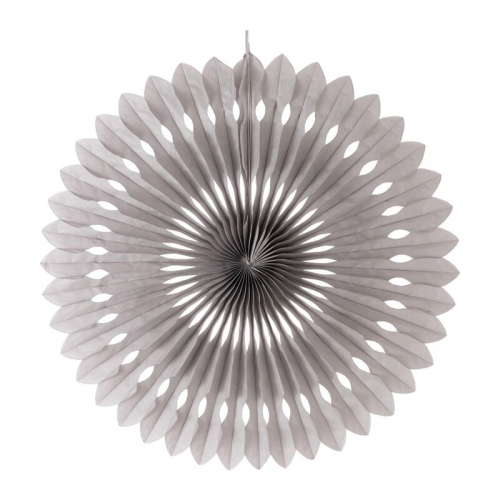 Rosette aus Papier schwer entflammbar silber O40cm, 1 Stk.