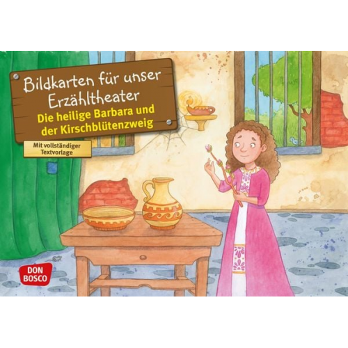 Catharina Fastenmeier - Die heilige Barbara und der Kirschblütenzweig. Kamishibai Bildkartenset.