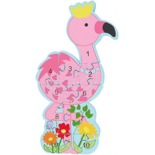 Orange Tree Toys - Holzspielzeug - Zahlenpuzzle Flamingo