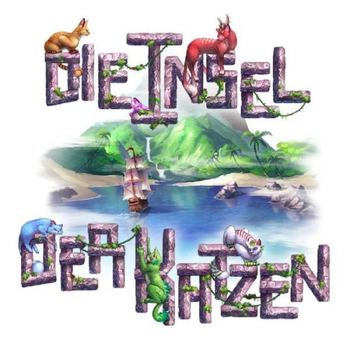 Asmodee SKED0008 - Die Insel der Katzen, Puzzle-Legespiel, Familienspiel, Skellig Games