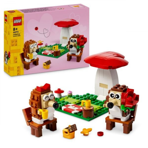 LEGO Igel und ihr Picknick-Date, Spielset mit Spielzeugtieren 40711