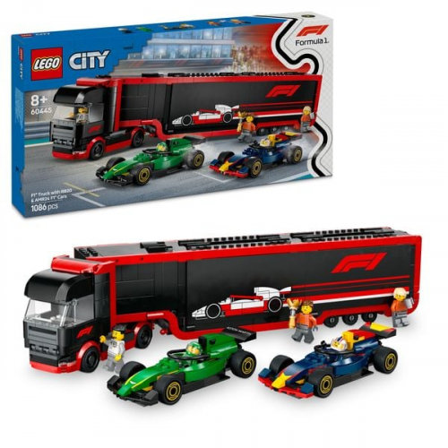 LEGO City F1 Transporter mit RB20 & AMR24 F1 Rennautos - Spielset 60445