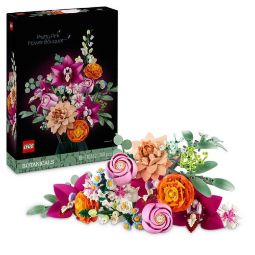 LEGO Botanicals Schöner Rosafarbener Blumenstrauß - Blumendeko 10342