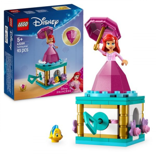 LEGO ǀ Disney Princess Arielle Spieluhr, Bauset mit Mini Puppe 43259