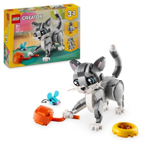 LEGO Creator 3in1 Graue Katze - Modell umbaubar in Hund oder Taube 31163