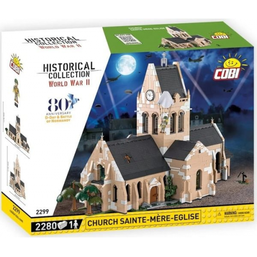 COBI Historical Collection 2299 - Church Sainte-Mere-Eglise, Bausatz, Klemmbausteine