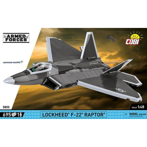 COBI Armed Forces 5855 - Lockheed F-22 Raptor, Lockheed Martin, Kampfflugzeug, Bausatz