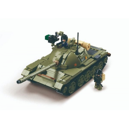 Sluban M38-B1135 - Panzer T54S, Kampfpanzer (MBT) 3-in-1, Bausatz 604 Klemmbausteine, 2 Figuren, Maßstab 1:35, 604 Klemmbausteine, 2 Figuren