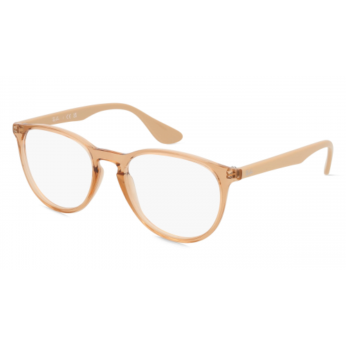 Ray-Ban RX7046 Damen-Brille inkl. Gläser Vollrand Panto Kunststoff-Gestell 51mm/18mm/140mm, braun