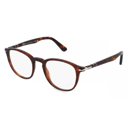 Persol 0PO3143V Herren-Brille inkl. Gläser Vollrand Eckig Acetat-Gestell 49mm/21mm/145mm, braun