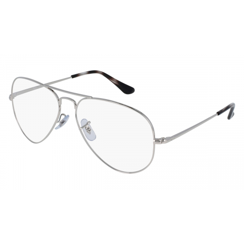 Ray-Ban VISTA RX6489 AVIATOR Damen-Brille inkl. Gläser Vollrand Pilot Metall-Gestell 58mm/14mm/140mm, silber