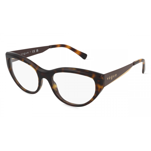 Vogue 0VO5560 Damen-Brille inkl. Gläser Vollrand Eckig Metall-Gestell 53mm/18mm/140mm, braun