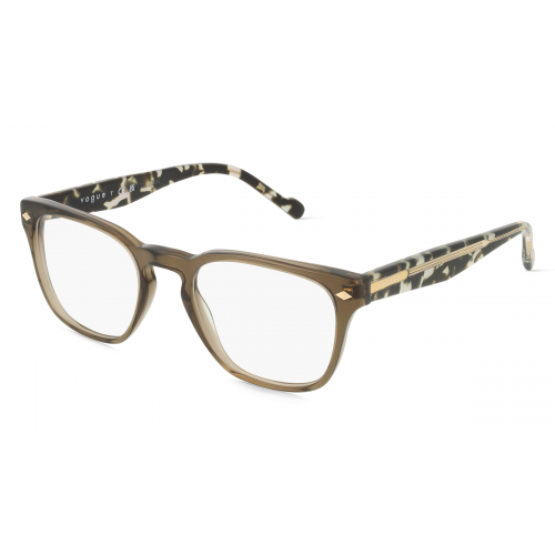 Vogue 0VO5570 Herren-Brille inkl. Gläser Vollrand Eckig Acetat-Gestell 49mm/20mm/145mm, grün