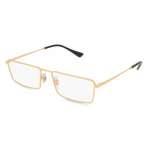 Ray-Ban 0RX6541 EMY Unisex-Brille inkl. Gläser Vollrand Eckig Metall-Gestell 56mm/17mm/145mm, gold