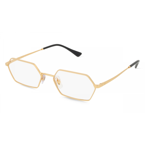 Ray-Ban 0RX6528 YEVI Unisex-Brille inkl. Gläser Vollrand Eckig Metall-Gestell 54mm/18mm/145mm, gold