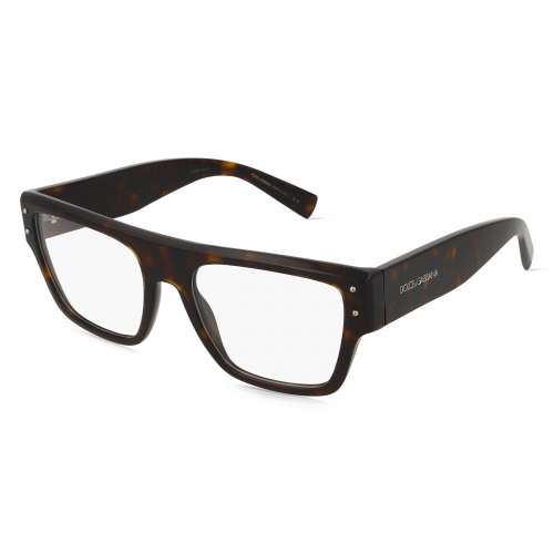 Dolce&Gabbana 0DG3384 Herren-Brille inkl. Gläser Vollrand Eckig Acetat-Gestell 54mm/19mm/145mm, braun