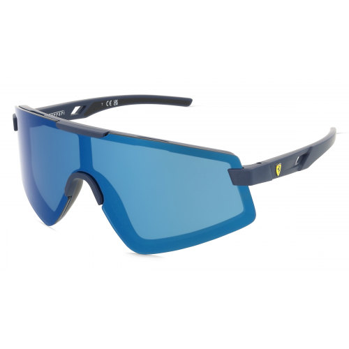 Scuderia Ferrari FZ6009U Herren-Sonnenbrille Randlos Monoscheibe Kunststoff-Gestell, blau