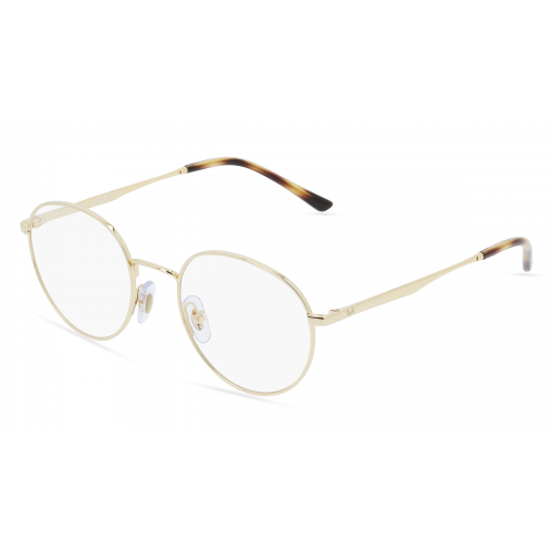 Ray-Ban RB 3681 V Unisex-Brille inkl. Gläser Vollrand Panto Metall-Gestell 50mm/20mm/145mm, gold